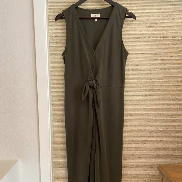 Lou & Grey Button Front Tie Dress - Picture 4 of 8